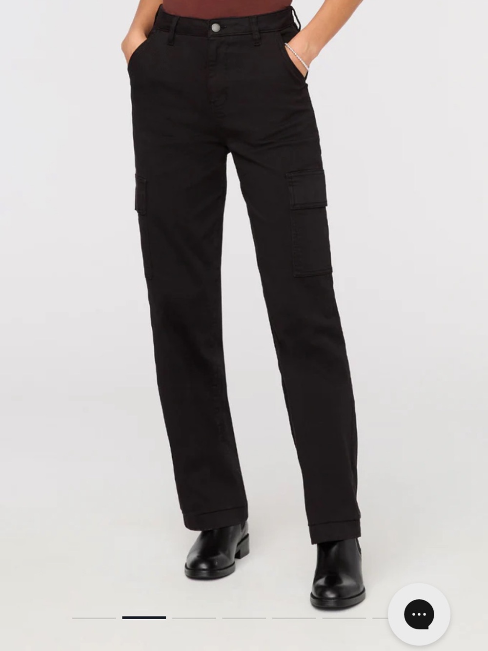 NWT Duer Du/er Women’s  LuxTwill Cargo Pants Black Cargo Straight-Leg